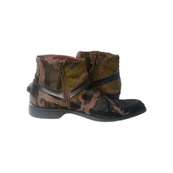 MARCO DELLI - Men\'s Brown Distressed Leather Boots  Hair On- Size 44 / USA 11 main image 6